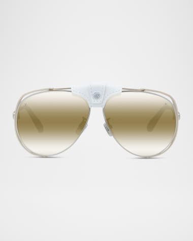 Vuarnet Men's Arctic Titanium Aviator Sunglasses