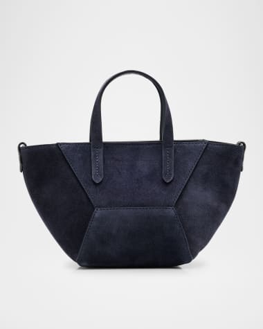 Brunello Cucinelli Duo Mini Suede Shopper Tote Bag