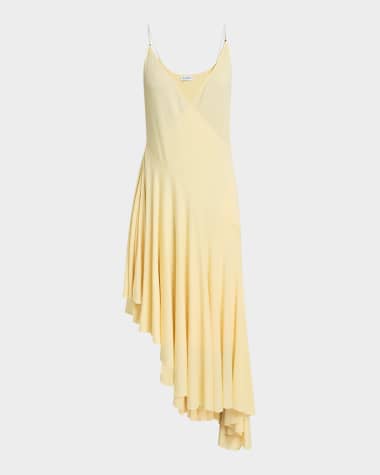 ALAIA Asymmetric Sleeveless Midi Dress