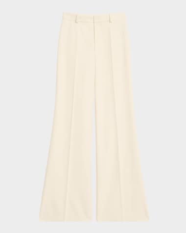 Chloe High-Rise Wide-Leg Wool Trousers