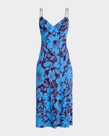 Diane von Furstenberg Allegra Floral-Print Empire Midi Dress