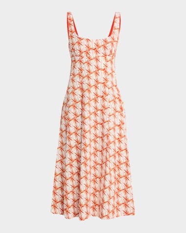 Diane von Furstenberg Thalia Sleeveless Scoop-Neck Midi Dress