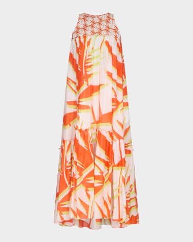 Diane von Furstenberg Melisse Abstract-Print Trapeze Maxi Dress