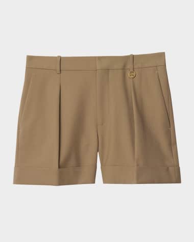 Burberry Pleated Cuffed Shorts