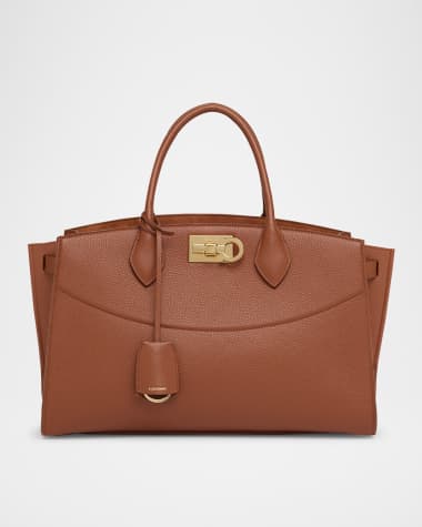Ferragamo The New Studio Soft Leather Top-Handle Bag