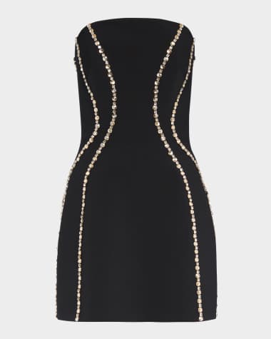 Jenny Packham Love Bug Strapless Crystal Mini Dress