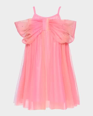 Hannah Banana Girl's Off The Shoulder Ombre Tulle Dress, Size 4-10