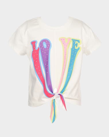 Hannah Banana Girl's Love Beaded Graphic T-Shirt, Size 4-14