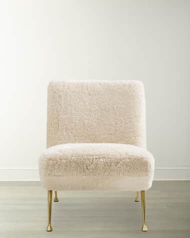 Jonathan Adler Gainsbourg Shearling Slipper Chair