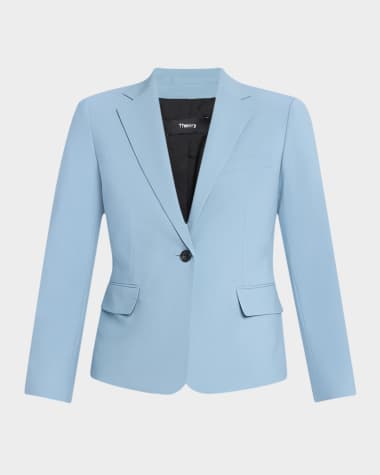 Theory Slim One-Button Jacket