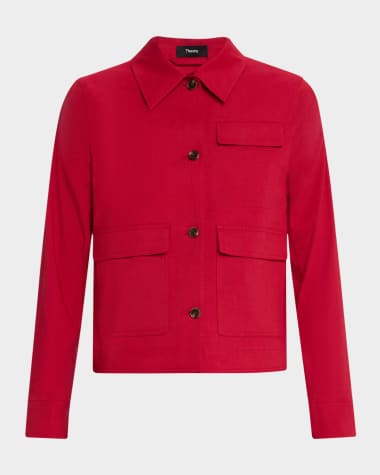 Theory Casual Crunch Linen Jacket