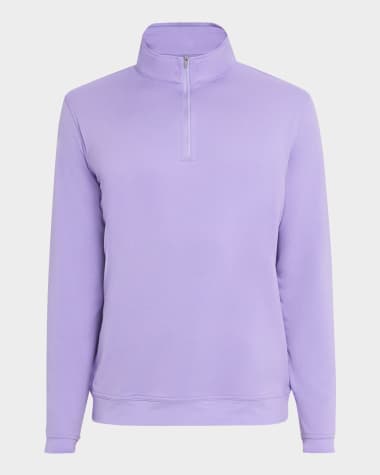 Peter Millar Men's Perth Melange Performance Quarter-Zip Sweater