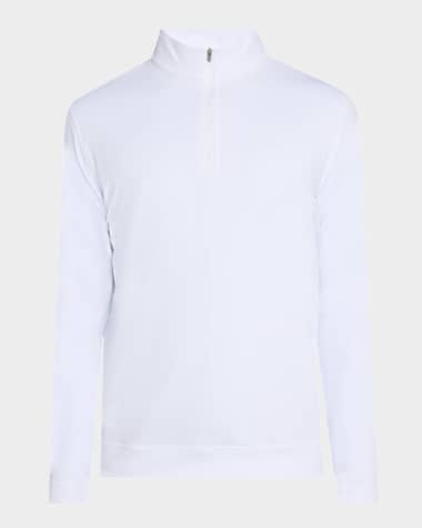 Peter Millar Men's Perth Crosshatch Performance Quarter-Zip Sweater