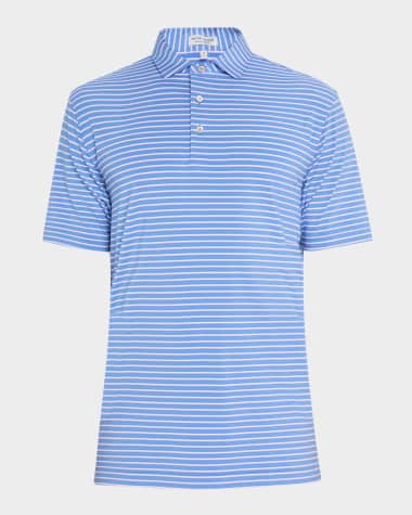 Peter Millar Men's Dunnes Stripe Performance Jersey Polo Shirt
