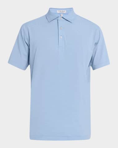 Peter Millar Men's Jubilee Stripe Performance Jersey Polo Shirt