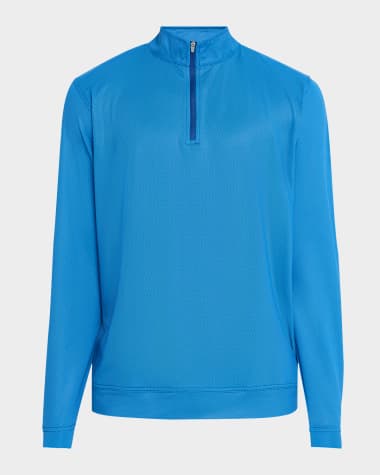 Peter Millar Men's Perth Birdseye Performance Quarter-Zip Sweater