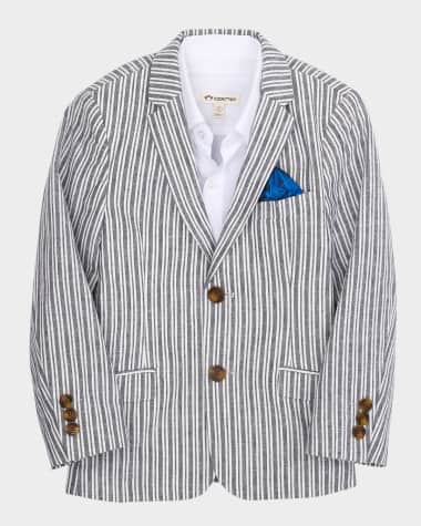 Appaman Boy's Striped Sports Jacket, Size 2-12