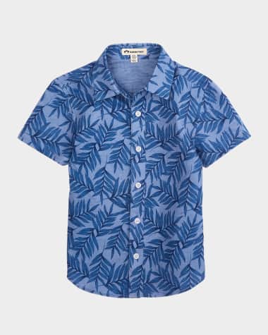 Appaman Boy's Day-Party Printed Button Down Shirt, Size 2-10