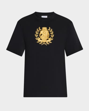 Burberry Men's B Crest Embroidered Cotton T-Shirt