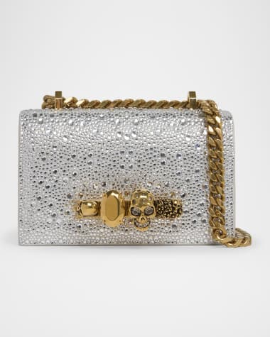 McQueen Mini Skull Jewel Embellished Chain Shoulder Bag