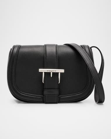 McQueen Mini T Bar Leather Saddle Crossbody Bag