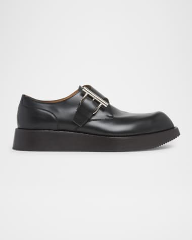 McQueen Men's T-Bar Leather Creeper Shoes