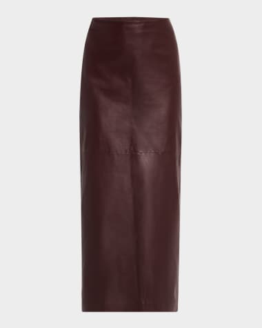スカート BRUNELLO CUCINELLI Slit skirt Brown Brunello Cucinelli - Brown Silk Pleated Midi Skirt