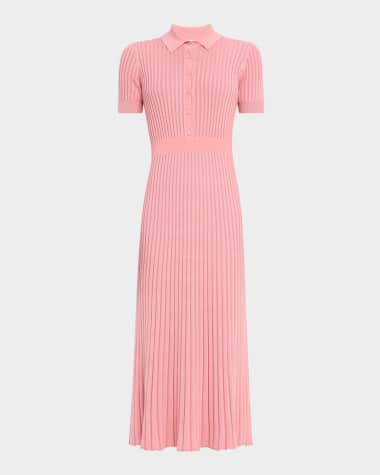 Gabriela Hearst Amor Ribbed Cashmere Midi Dress