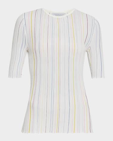 Gabriela Hearst Fitz Stripe Wool Top