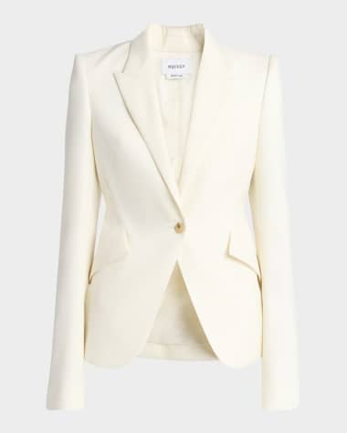 McQueen Belted Back Single-Breasted Blazer