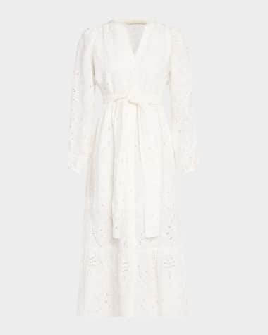 Marie Oliver Hannon Eyelet Floral-Embroidered Maxi Dress