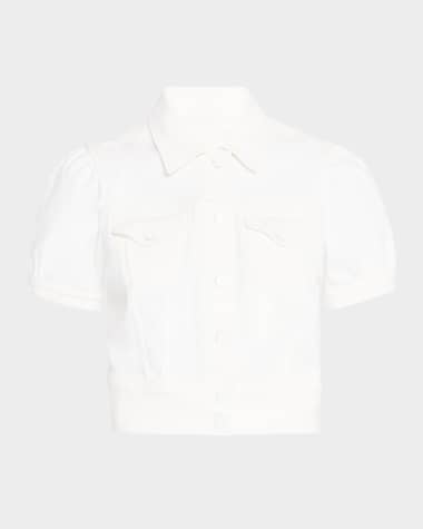 PAIGE Kendra Short-Sleeve Denim Jacket