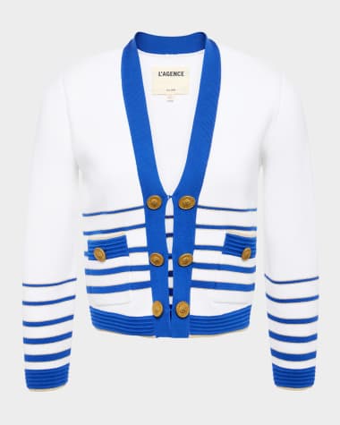 L'Agence Catie Knit V-Neck Blazer
