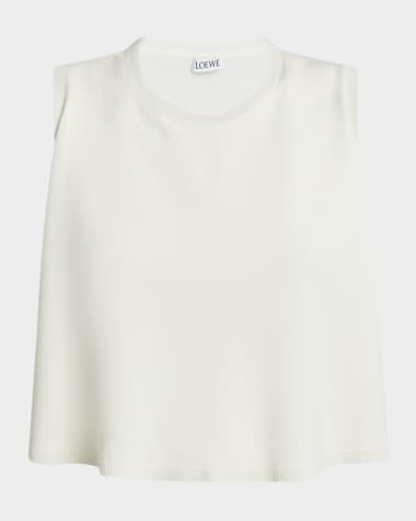 Loewe Double-Layer Anagram Sleeveless Wool Sweater