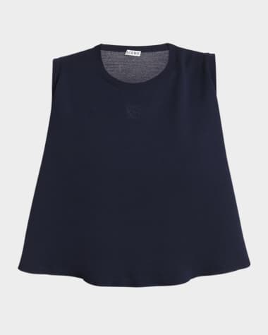 Loewe Double-Layer Anagram Sleeveless Wool Sweater
