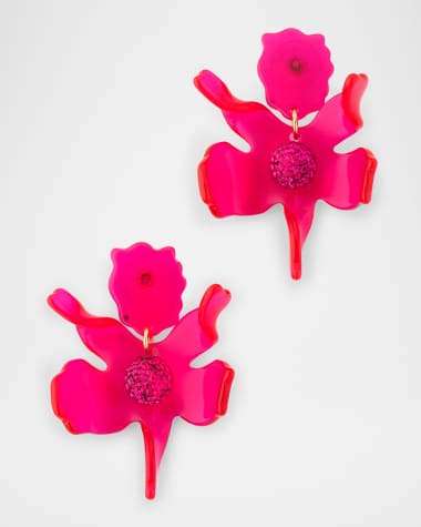 Lele Sadoughi Small Crystal Lily Earrings