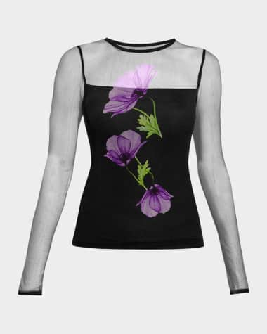 AS by DF Christa Floral Long-Sleeve Top
