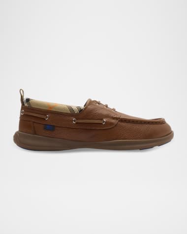 Burberry Men's Decker Leather Boat Shoes