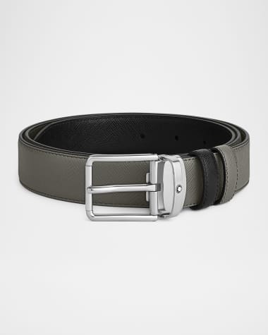 Montblanc Men's Reversible Saffiano Leather Belt