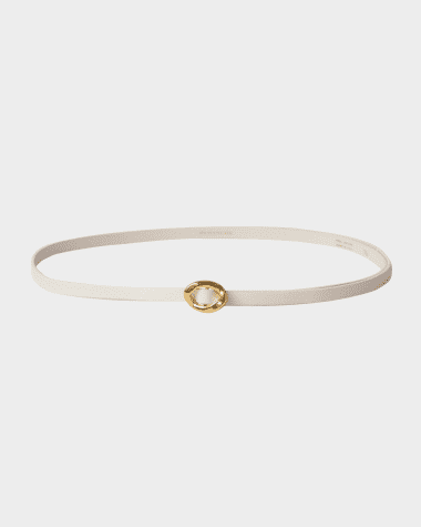 Dehanche Orbite Skinny Leather Belt