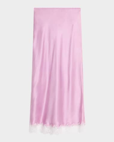 Sablyn Miranda Bias-Cut Silk Skirt