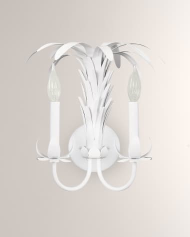 Worlds Away Reseda Palm 2-Arm Wall Sconce