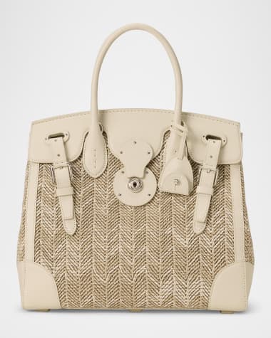 Ralph Lauren Collection Ricky 33 Herringbone Woven Tote Bag