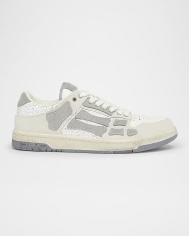 Amiri Men's Skel Low Suede Crystal-Embellished Sneakers