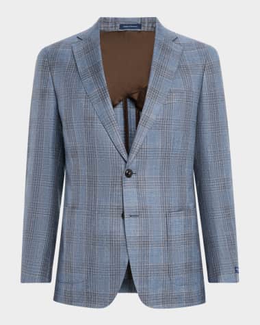 Peter Millar Men's Ames Wool and Linen Plaid Sport Coat