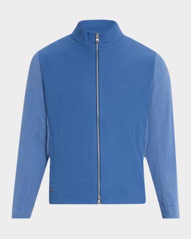 Peter Millar Men's Solstice Performance Hybrid Full-Zip Cardigan