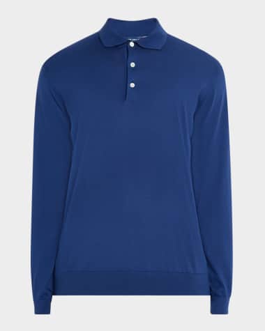 Peter Millar Men's Mariner Sea Island Cotton Polo Sweater