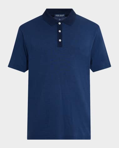 Peter Millar Men's Barnes Birdseye Knit Polo Shirt