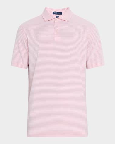 Peter Millar Men's Albatross Stripe Pique Polo Shirt