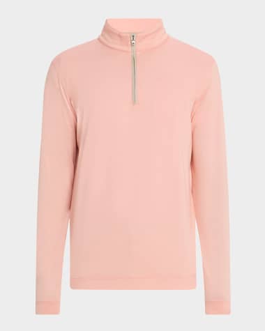 Peter Millar Men's Albatross Pique Quarter-Zip Sweater